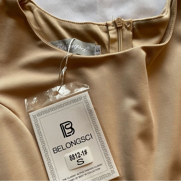 Apricot BELONGSCI Women 2025 Sweet and Cute Sleeveless Racerback Flared Swing - Picture 4 of 8